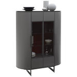 HIGHBOARD 120/150/45 cm  - Bordeaux/Anthrazit, Design, Glas/Holzwerkstoff (120/150/45cm) - Ambiente
