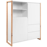 HIGHBOARD  in 120/139/40 cm  - Weiß/Eiche Artisan, Design, Holzwerkstoff (120/139/40cm) - MID.YOU