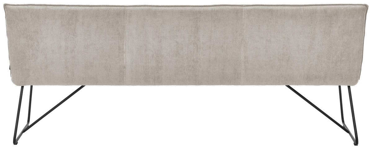 SITZBANK in Textil Ecru  - Ecru/Schwarz, Design, Textil/Metall (180/88/66cm) - Johann Jakob