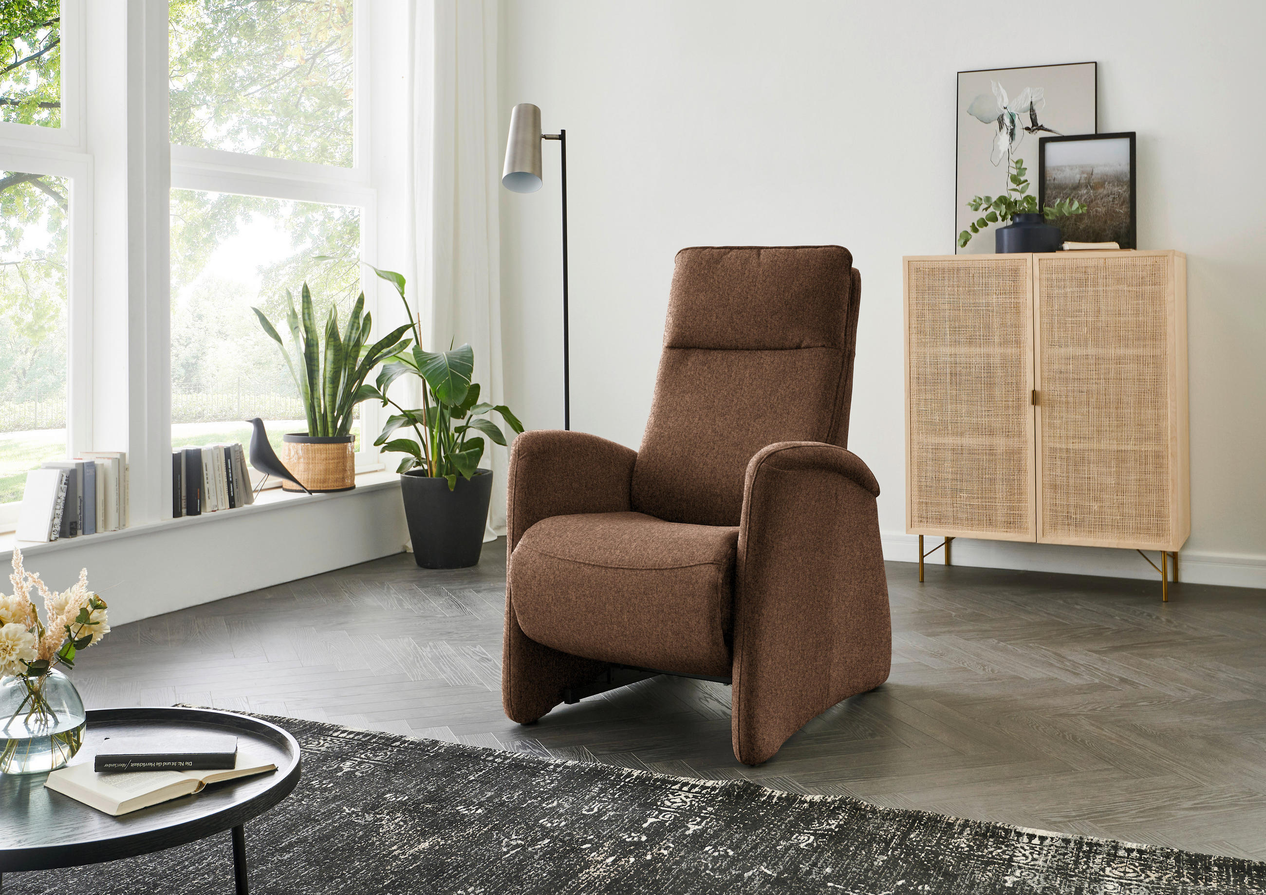 FERNSEHSESSEL in Chenille Braun  - Braun, Konventionell, Textil (79/114/87-176cm) - Valdera