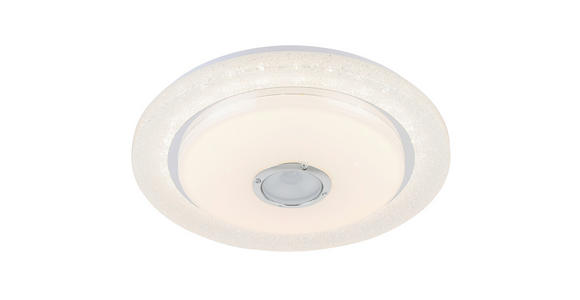 LED-DECKENLEUCHTE 38/8 cm - Chromfarben/Weiß, Trend, Kunststoff/Metall (38/8cm) - Novel