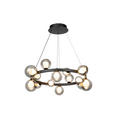 LED-HÄNGELEUCHTE Regulus 79,5/150 cm   - Schwarzbraun, Design, Glas/Metall (79,5/150cm) - Dieter Knoll