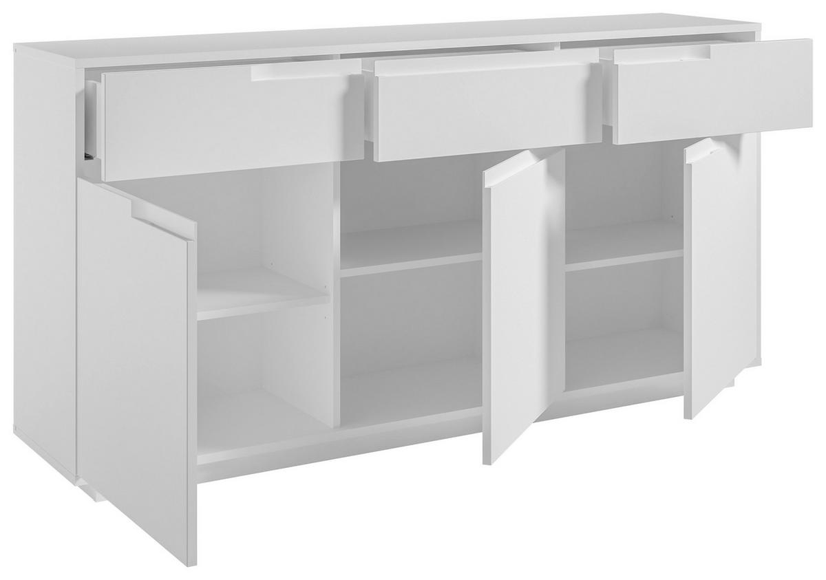 ŠIROKÁ KOMODA, bílá, 169/86/38 cm - bílá, Moderní, kompozitní dřevo (169/86/38cm) - Carryhome
