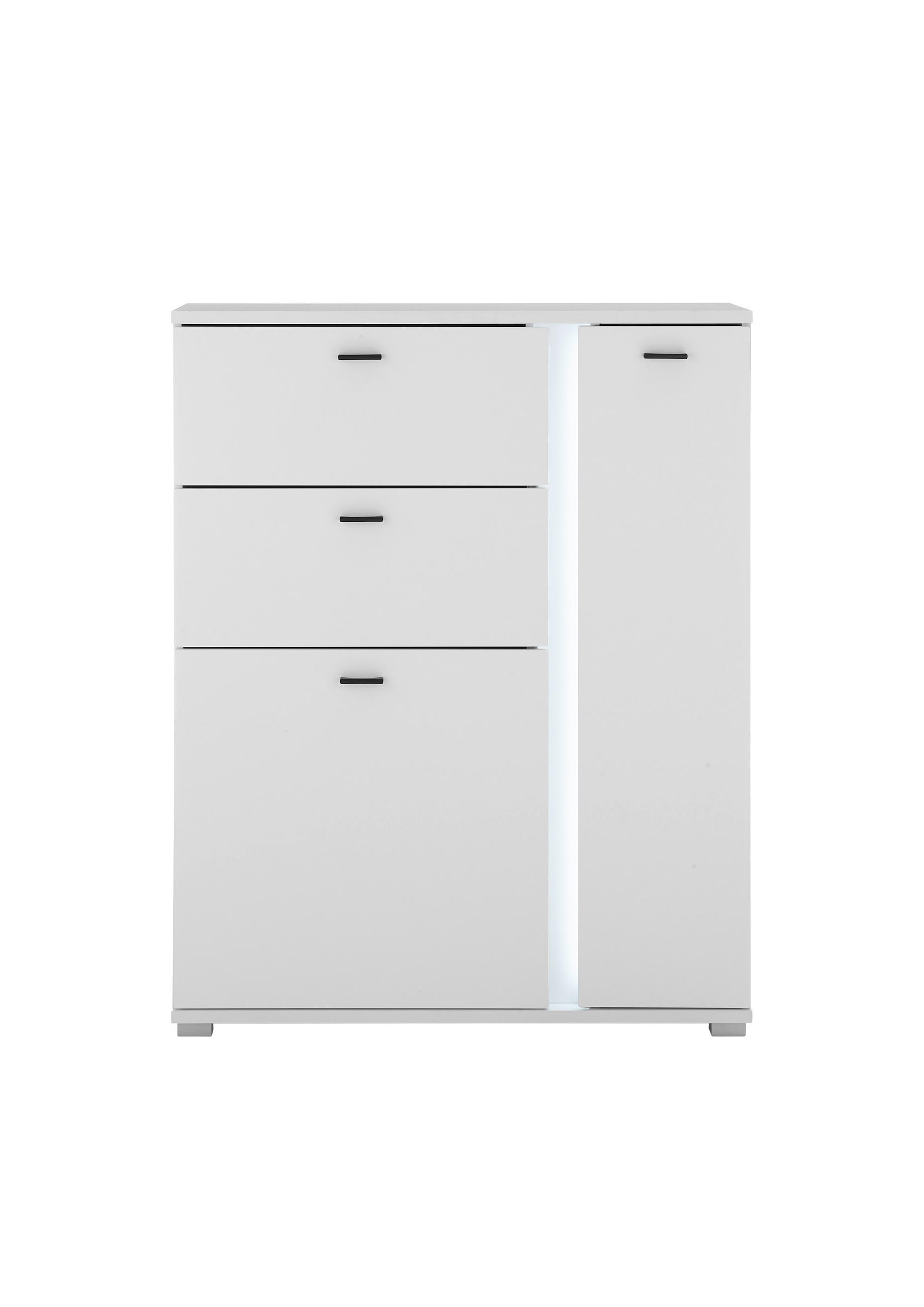 HIGHBOARD  in 100/125/42 cm  - Silberfarben/Schwarz, Design, Holzwerkstoff/Kunststoff (100/125/42cm) - MID.YOU