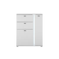 HIGHBOARD  in 100/125/42 cm  - Silberfarben/Schwarz, Design, Holzwerkstoff/Kunststoff (100/125/42cm) - MID.YOU