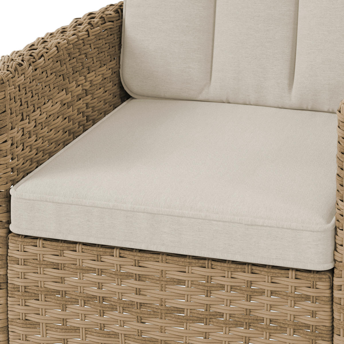 LOUNGE GARNITÚRA 4 részes    - bézs/natúr színű, Romantik / Landhaus, műanyag/Üveg - Ambia Garden