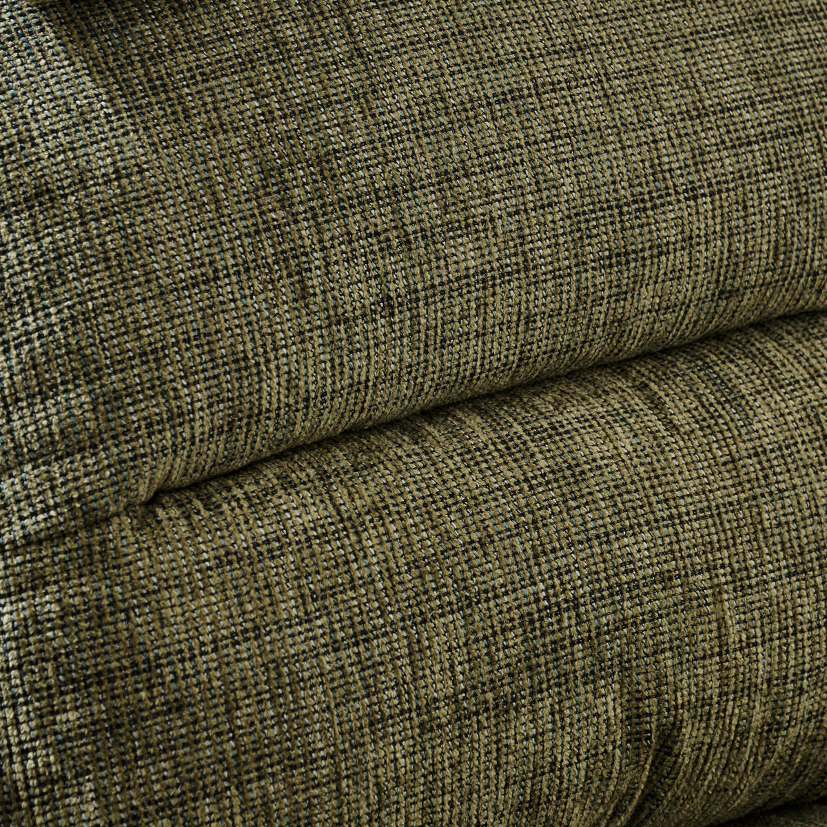 ECKSOFA in Chenille Olivgrün  - Schwarz/Olivgrün, Design, Textil/Metall (213/286cm) - Welnova
