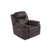 RELAXFÅTÖLJ i trä, metall, textil brun  - brun, Klassisk, metall/trä (101/105/99cm) - Best Price