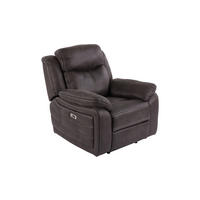 RELAXFÅTÖLJ i trä, metall, textil brun  - brun, Klassisk, metall/trä (101/105/99cm) - Best Price