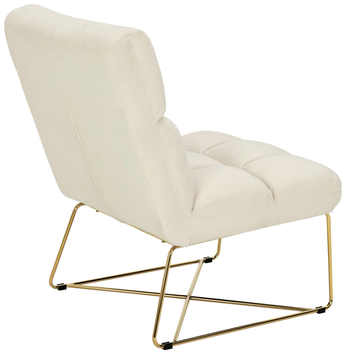 STUHL - Goldfarben/Naturfarben, Design, Textil/Metall (84/85/61cm) - MID.YOU