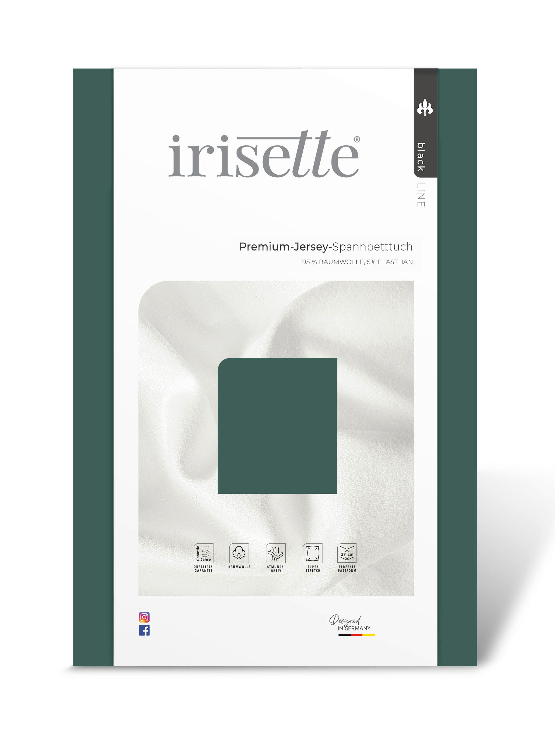SPANNBETTTUCH Jersey  - Grün, KONVENTIONELL, Textil (140-160/200-220cm) - Irisette