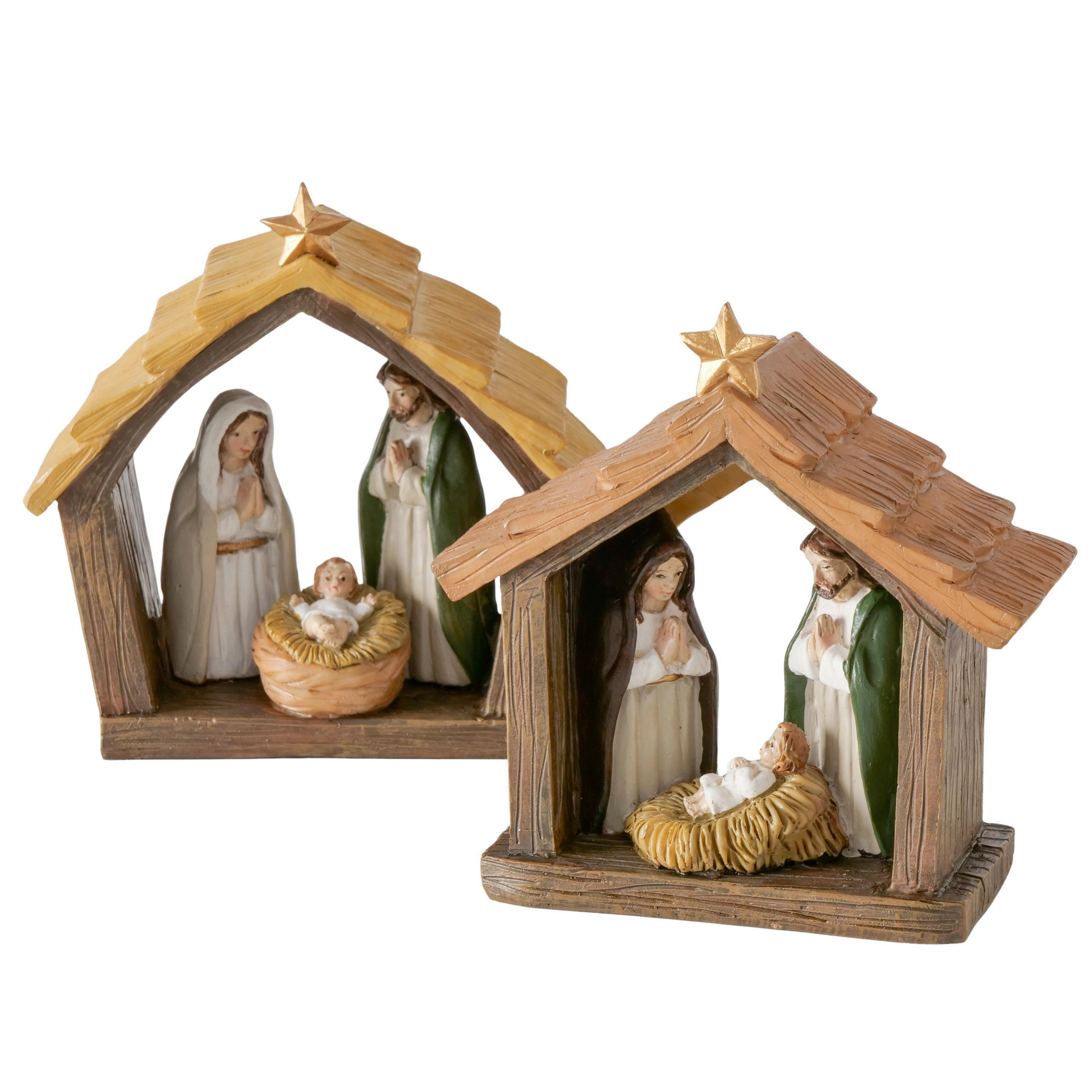 WEIHNACHTSKRIPPE - Beige/Braun, LIFESTYLE, Kunststoff (15/6,5/15,5cm)
