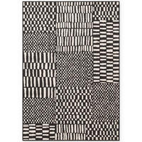 FLACHWEBETEPPICH 200/300 cm Haringey Schwarz, Weiß rechteckig  - Schwarz/Weiß, Design, Kunststoff (200/300cm)