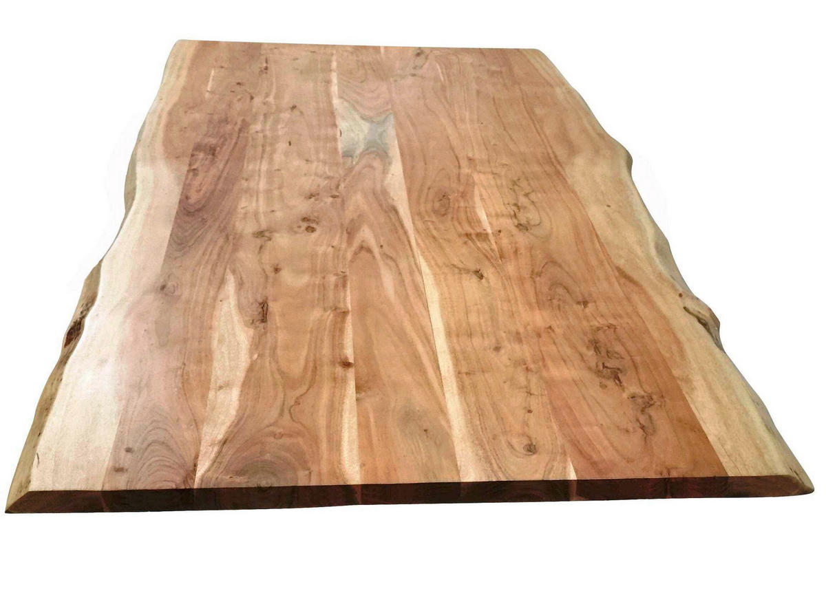 ESSTISCH 200/100/78 cm Echtholz  Holz, Metall rechteckig Braun, Naturfarben  - Braun/Naturfarben, MODERN, Holz/Metall (200/100/78cm) - MID.YOU