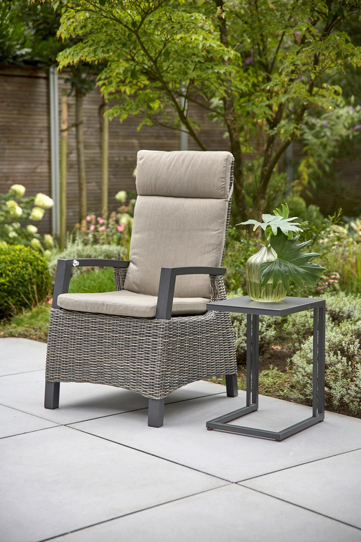 LOUNGEGARNITUR Aluminium  - Grau, Basics, Keramik/Kunststoff (72/103/93cm) - Siena Garden