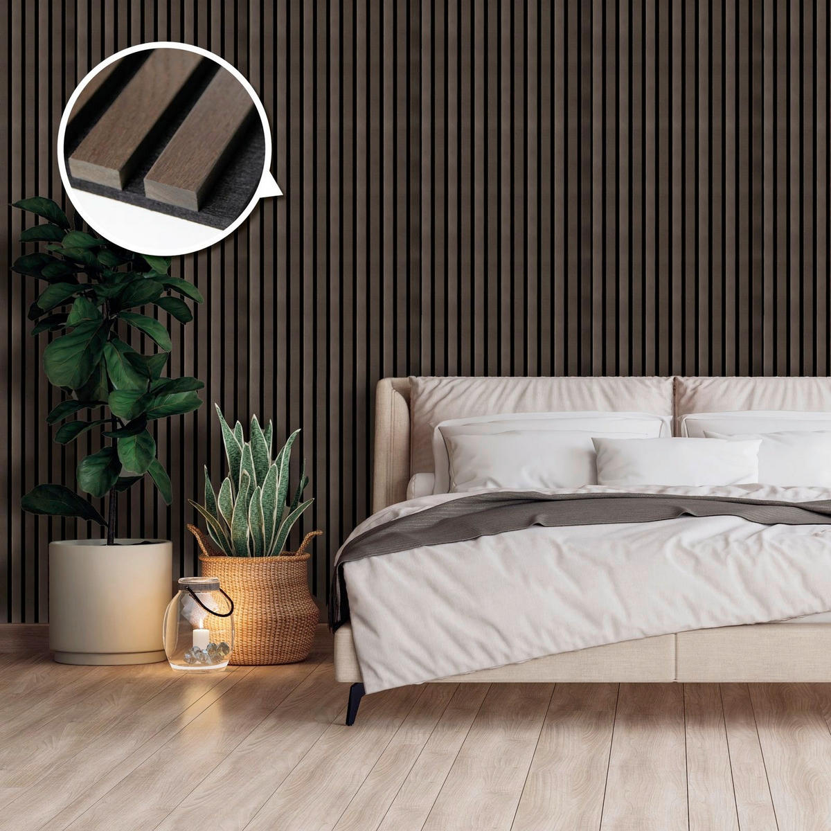 AKUSTIKPANEEL Echtholz 40/150/2,1 cm  - Eiche dunkel, Basics, Holzwerkstoff (40/150/2,1cm)