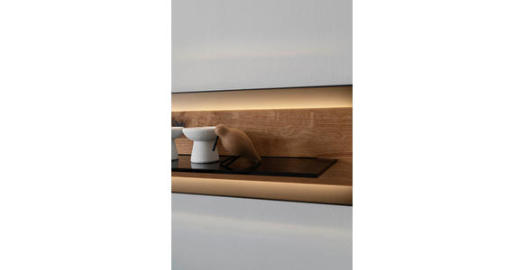WANDBOARD  150/26/23 cm  - Eichefarben/Anthrazit, Natur, Glas/Holz (150/26/23cm) - Linea Natura