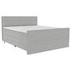 BOXSPRINGBETT 180/200 cm  Hellgrau  - Hellgrau/Schwarz, Konventionell, Textil/Metall (180/200cm) - Carryhome