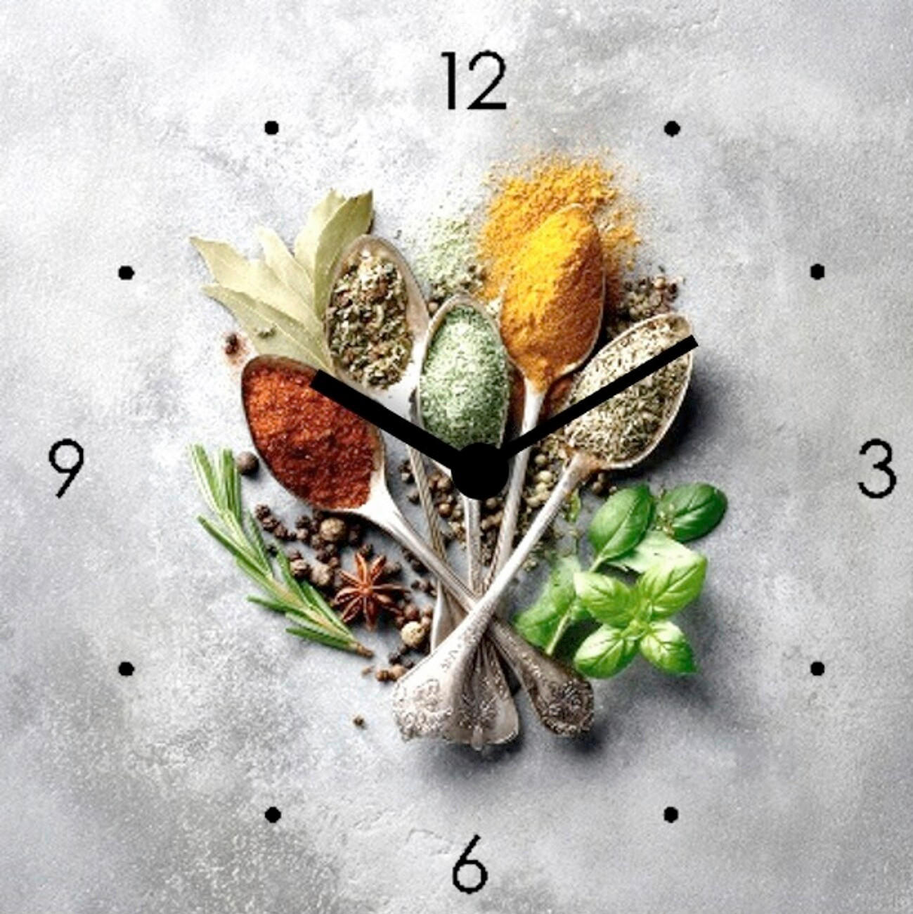 WANDUHR Time For Spices II Multicolor 30/30/3.1 cm  - Multicolor, Basics, Metall (30/30/3.1cm) - Euroart