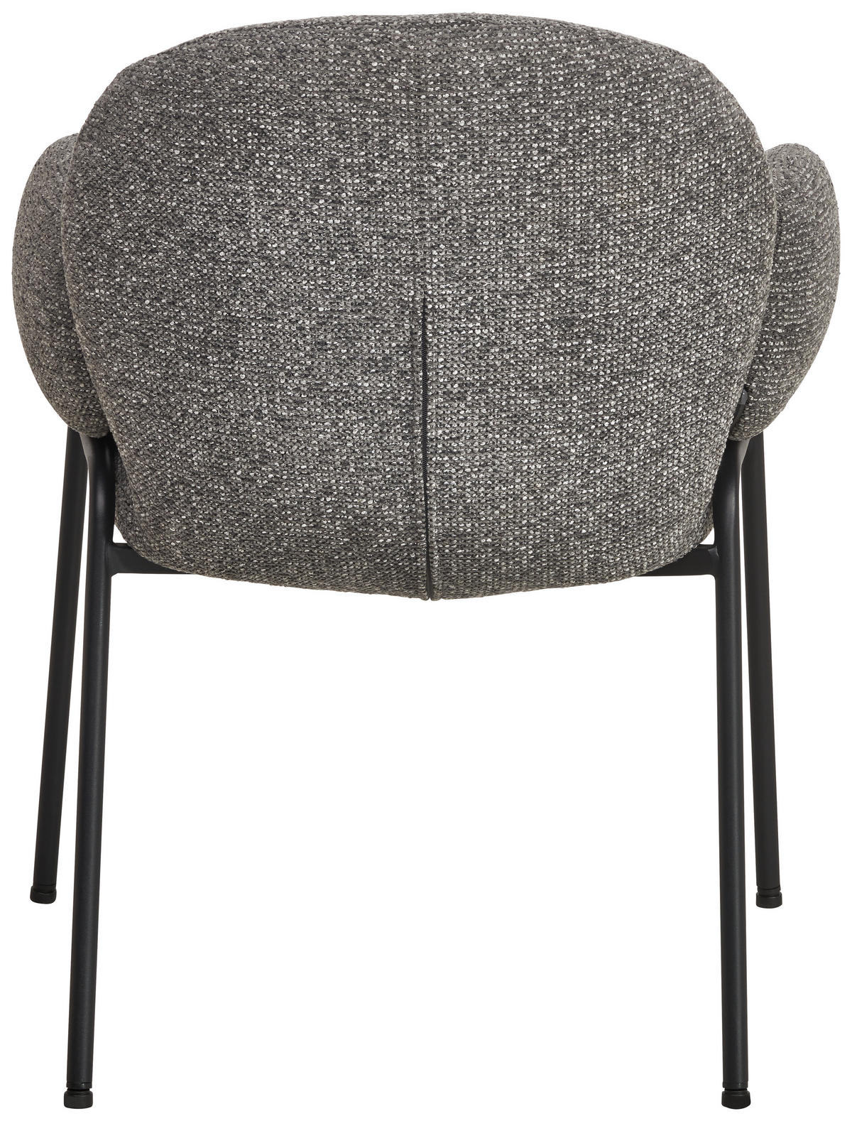 ARMLEHNSTUHL  in Eisen Leinenoptik  - Dunkelgrau/Schwarz, MODERN, Textil/Metall (60/81/61cm) - MID.YOU