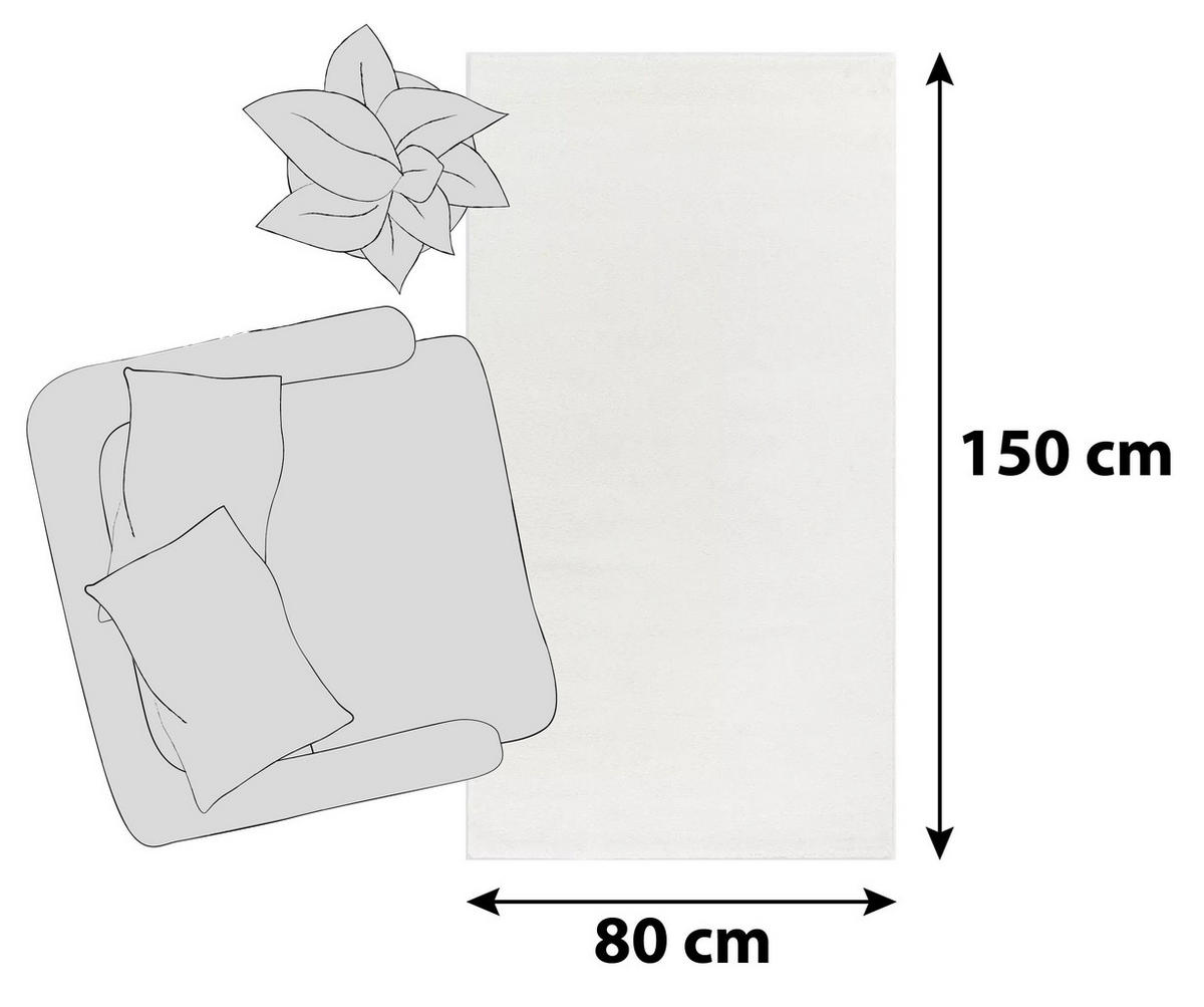 HOCHFLORTEPPICH 80/150 cm Pure Creme  - Creme, KONVENTIONELL, Textil (80/150cm) - Schöner Wohnen