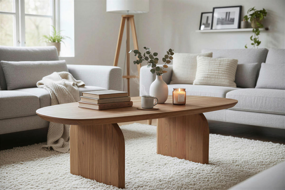COUCHTISCH135/76/38 cm  in Holz  - Naturfarben, Design, Holz (135/76/38cm) - MID.YOU