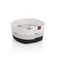 UNIVERSALKORB 28/28/15 cm   - Schwarz/Weiß, Basics, Textil (28/28/15cm) - Kela