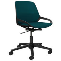 DREHSTUHL Schwarz, Petrol  - Petrol/Schwarz, Design, Kunststoff/Textil (70/68/40cm) - Aeris