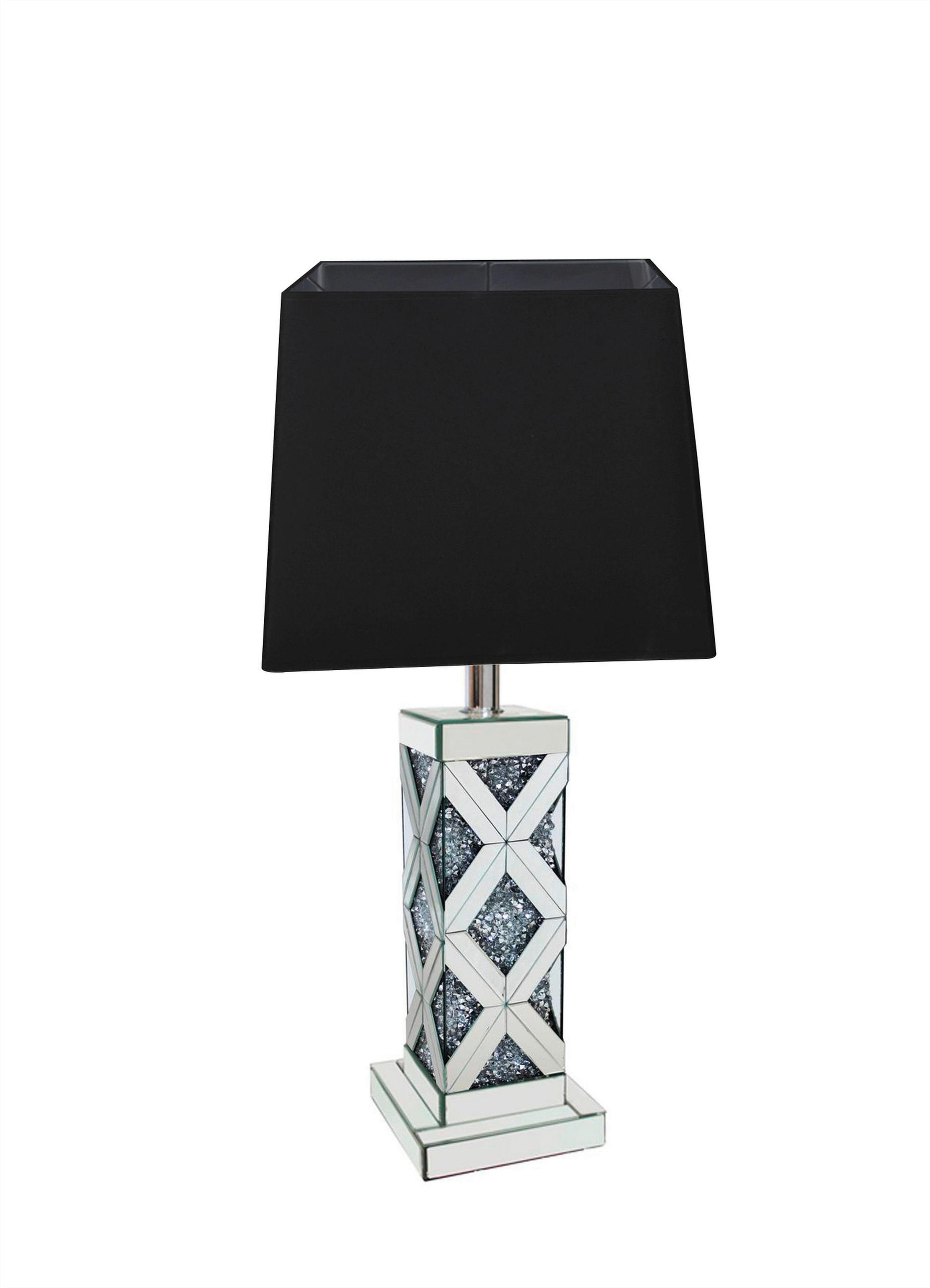 ASZTALI LÁMPA - ezüst, Trend, faalapú anyag/textil (37,5/47,7/30cm) - Ambia Home