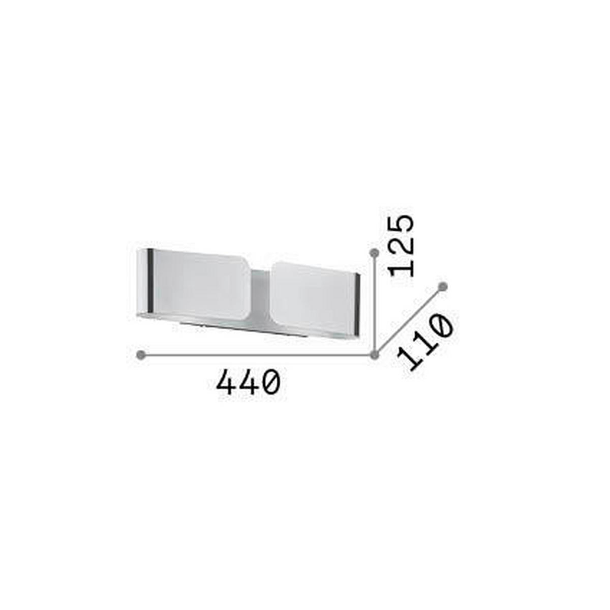WANDLEUCHTE 44/12,5/11 cm   - Goldfarben, Design, Metall (44/12,5/11cm) - Ideal Lux