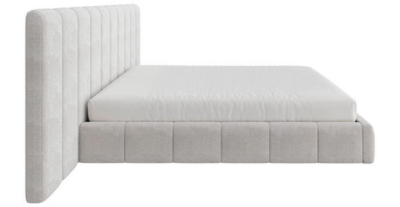 POLSTERBETT gepolstertes Kopfteil, Lattenrost, Bettkasten Beige 160/200 cm  - Beige/Schwarz, Design, Holz/Kunststoff (160/200cm) - Carryhome