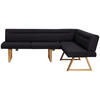 ECKBANK in Holz, Textil Anthrazit, Eichefarben  - Eichefarben/Anthrazit, Konventionell, Holz/Textil (230/170cm) - Moderano