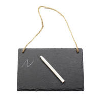 TABUĽA NA PÍSANIE KRIEDOU, kameň, 10/15 cm - čierna, Basics, kameň (10/15cm) - Ambia Home