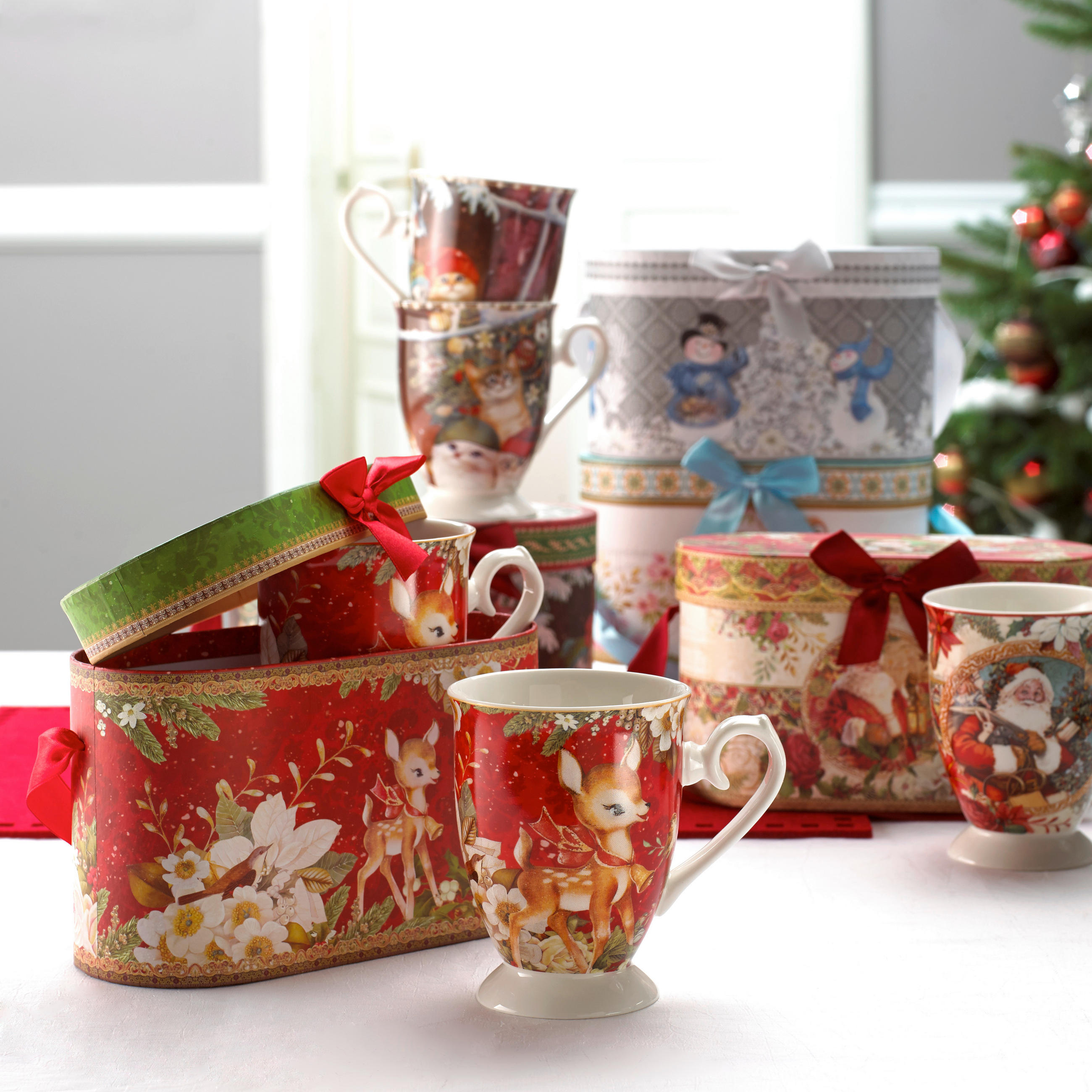 KAFFEEBECHER  320 ml   - Multicolor, LIFESTYLE, Keramik (320ml) - X-Mas