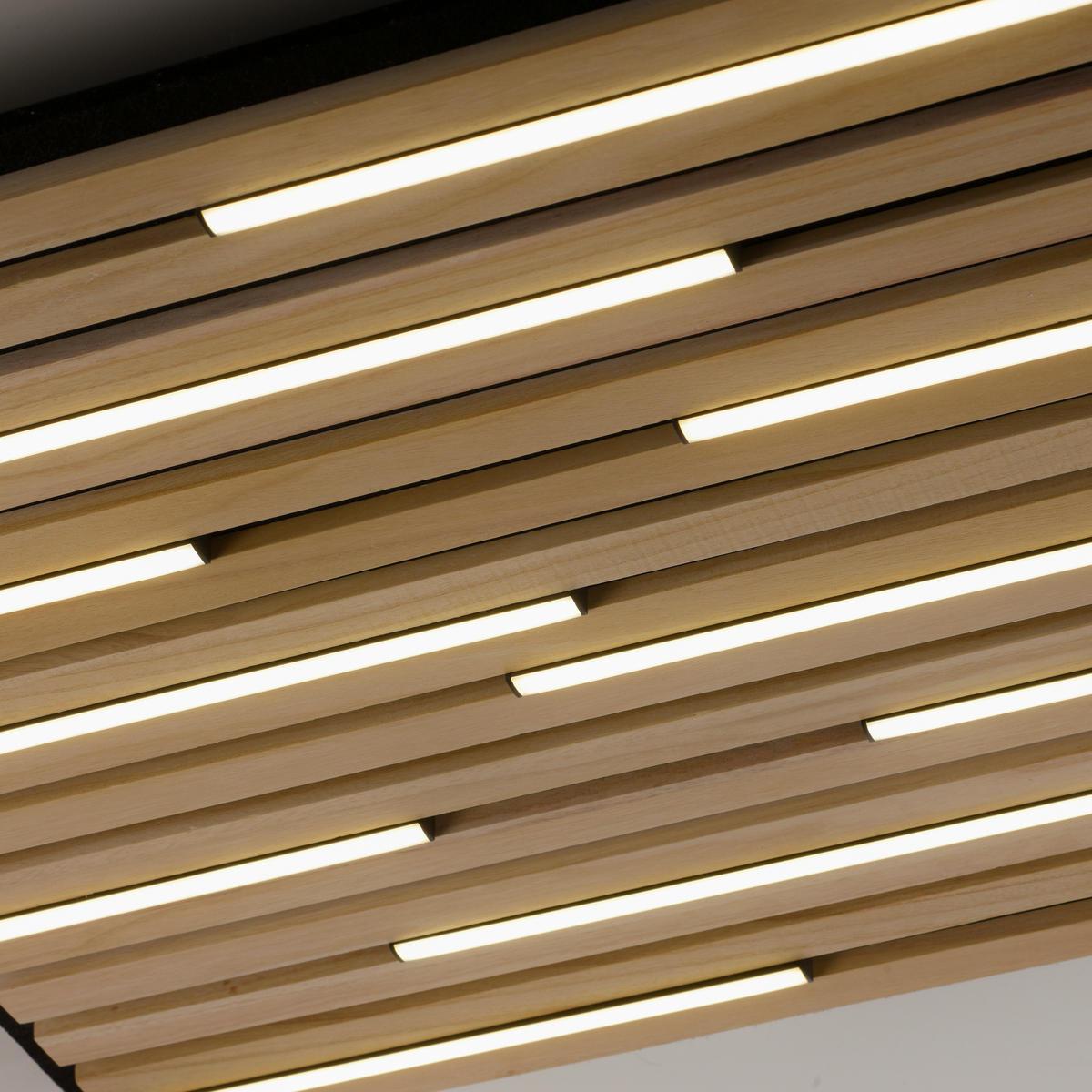 LED-DECKENLEUCHTE Akustik  Smart 62/62/6 cm   - Eichefarben, Natur, Holz/Metall (62/62/6cm) - Paul Neuhaus