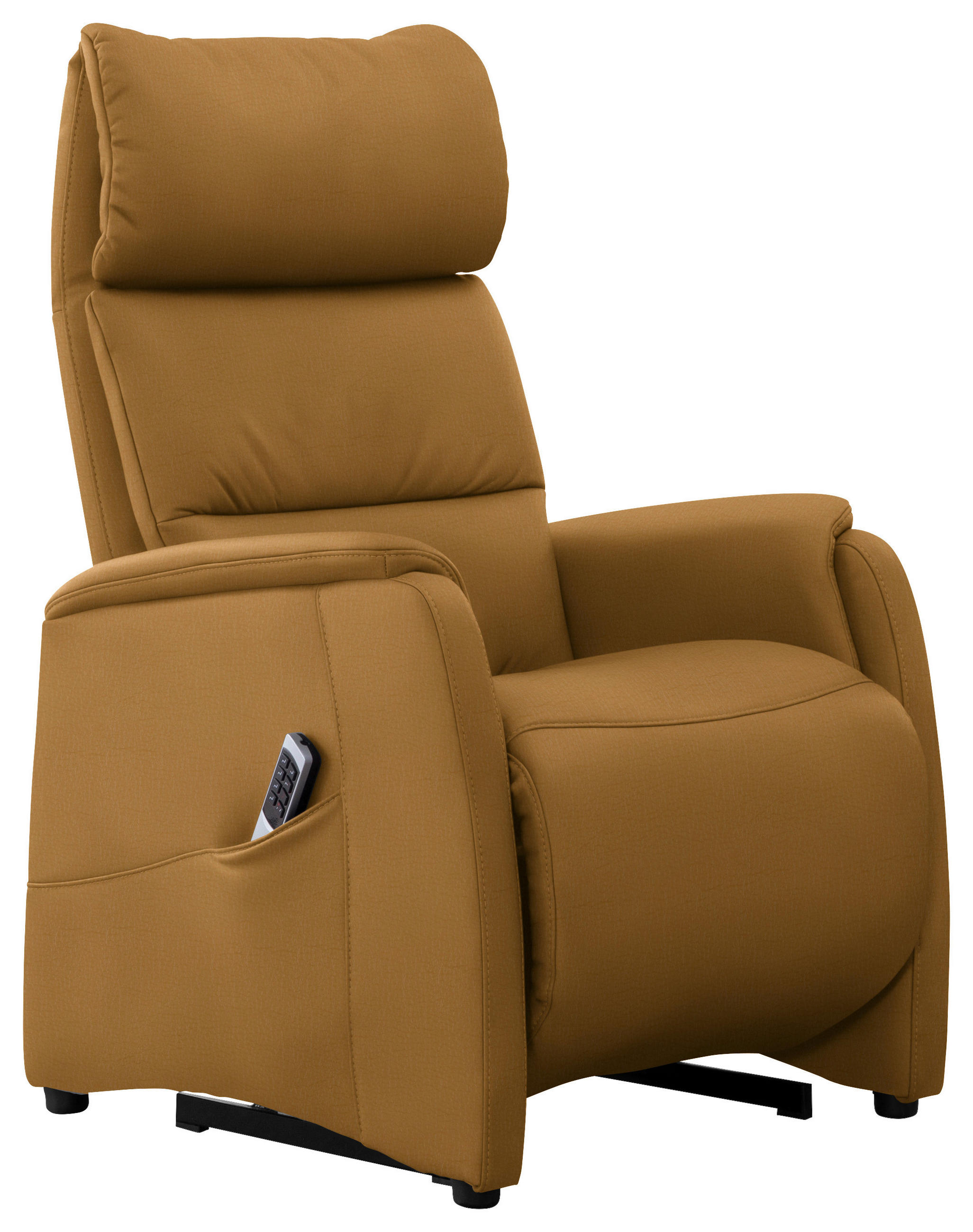 FERNSEHSESSEL in Cognac  - Cognac/Schwarz, KONVENTIONELL, Leder/Kunststoff (69/109/83cm) - Cantus