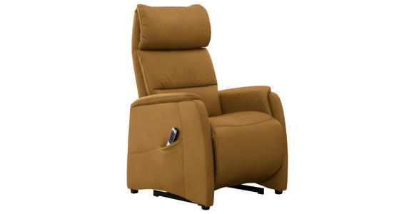 FERNSEHSESSEL in Cognac - Cognac/Schwarz, KONVENTIONELL, Leder/Kunststoff (69/109/83cm) - Cantus