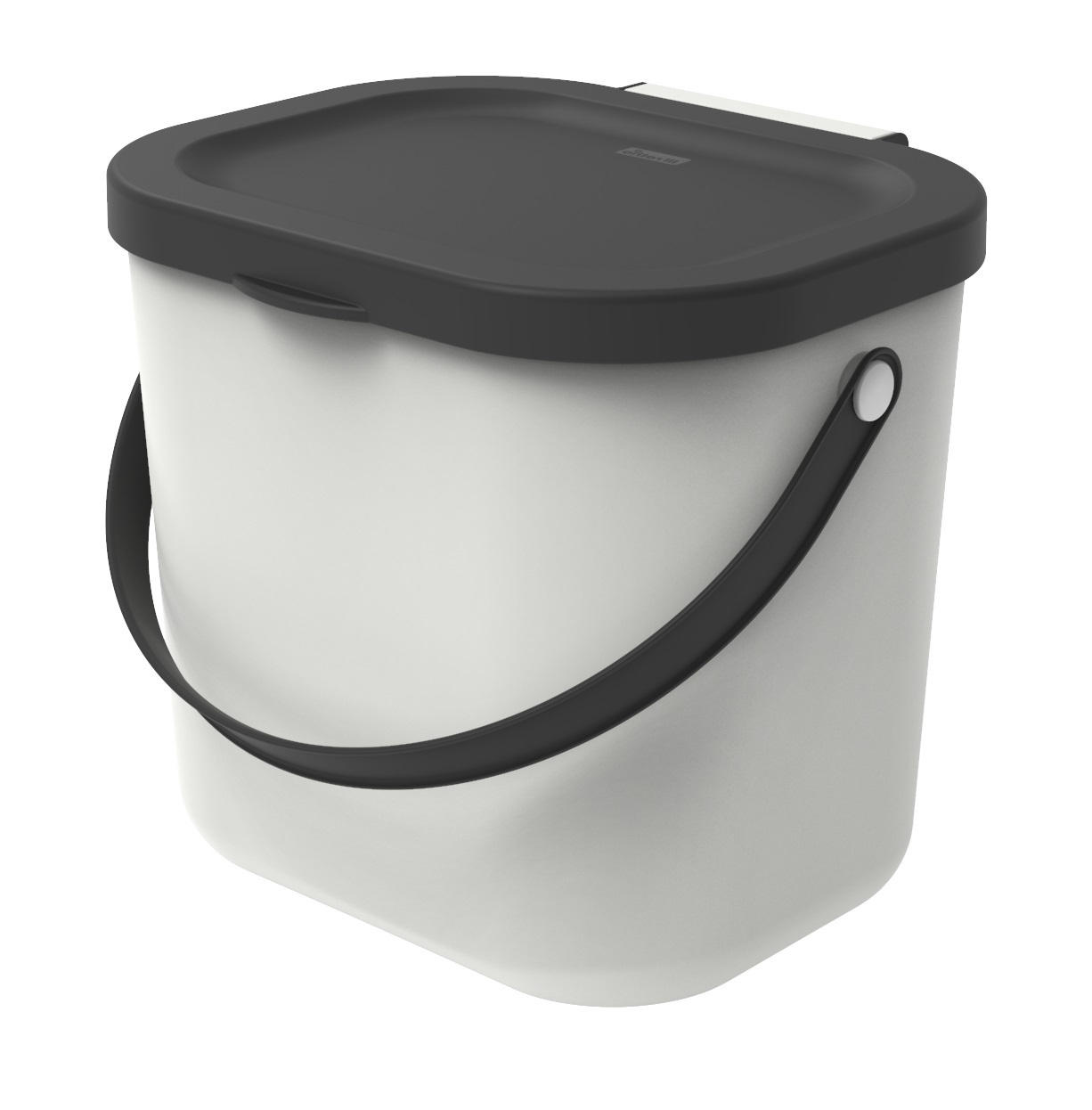 ABFALLSAMMLER ALBULA 6 L - Weiß, Basics, Kunststoff (23,5/20/20,8cm) - Rotho