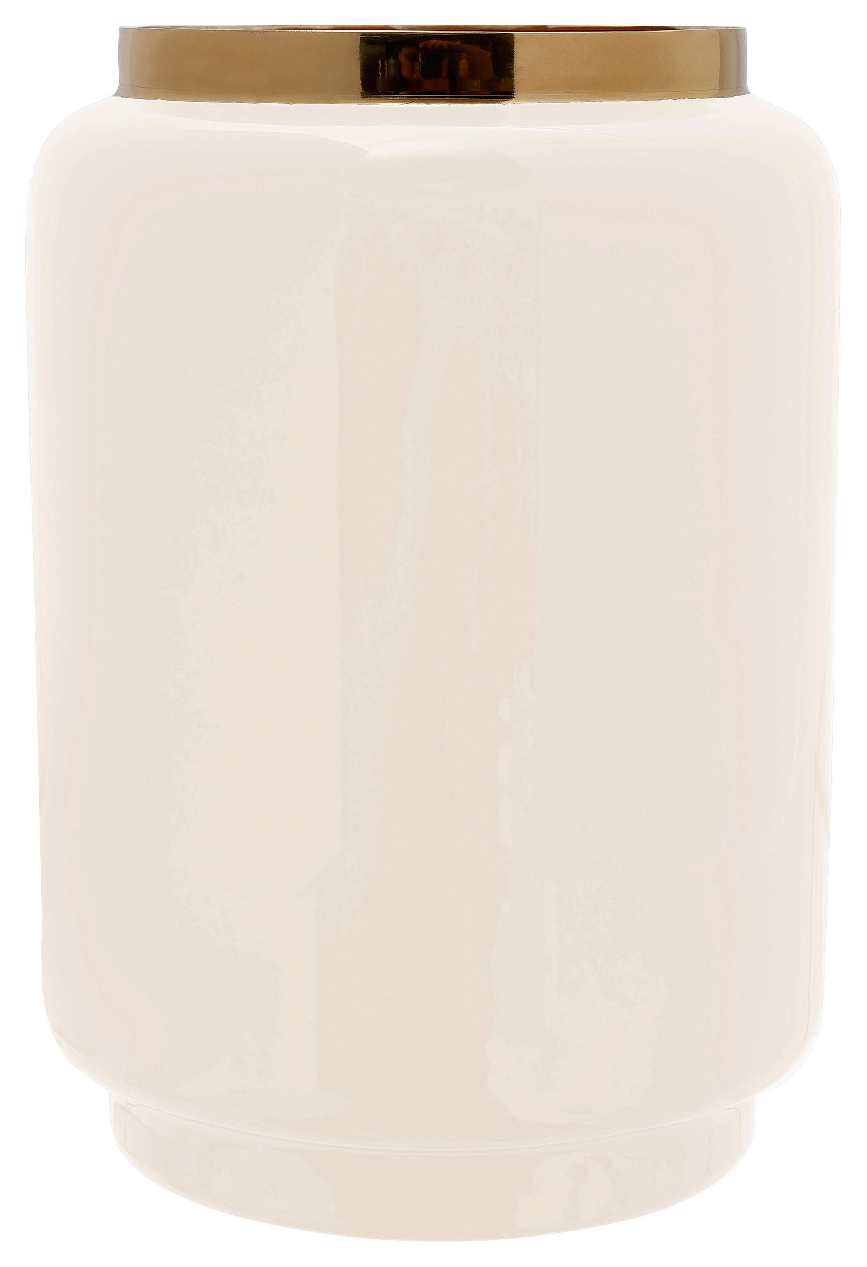 VASE  - Hellrosa/Goldfarben, Trend, Metall (14,5/14,5/20cm) - Kayoom