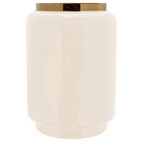 VASE  - Hellrosa/Goldfarben, Trend, Metall (14,5/14,5/20cm) - Kayoom