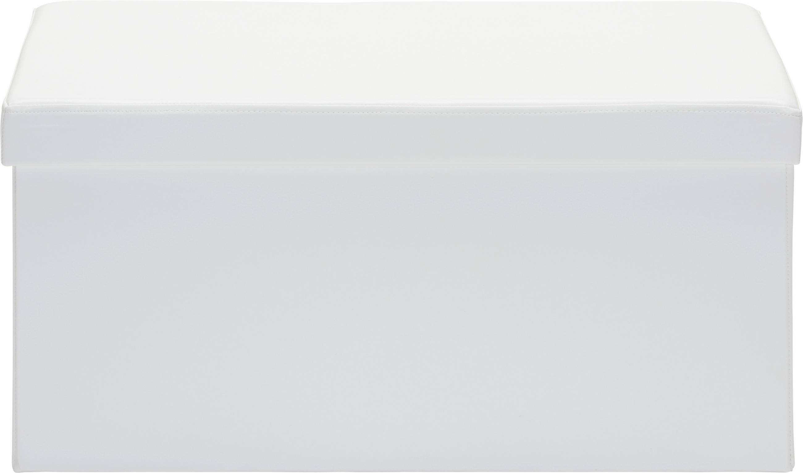 SITZBOX Lederlook, Vliesstoff Weiß - Weiß, Design, Textil (76/38/38cm) - Carryhome