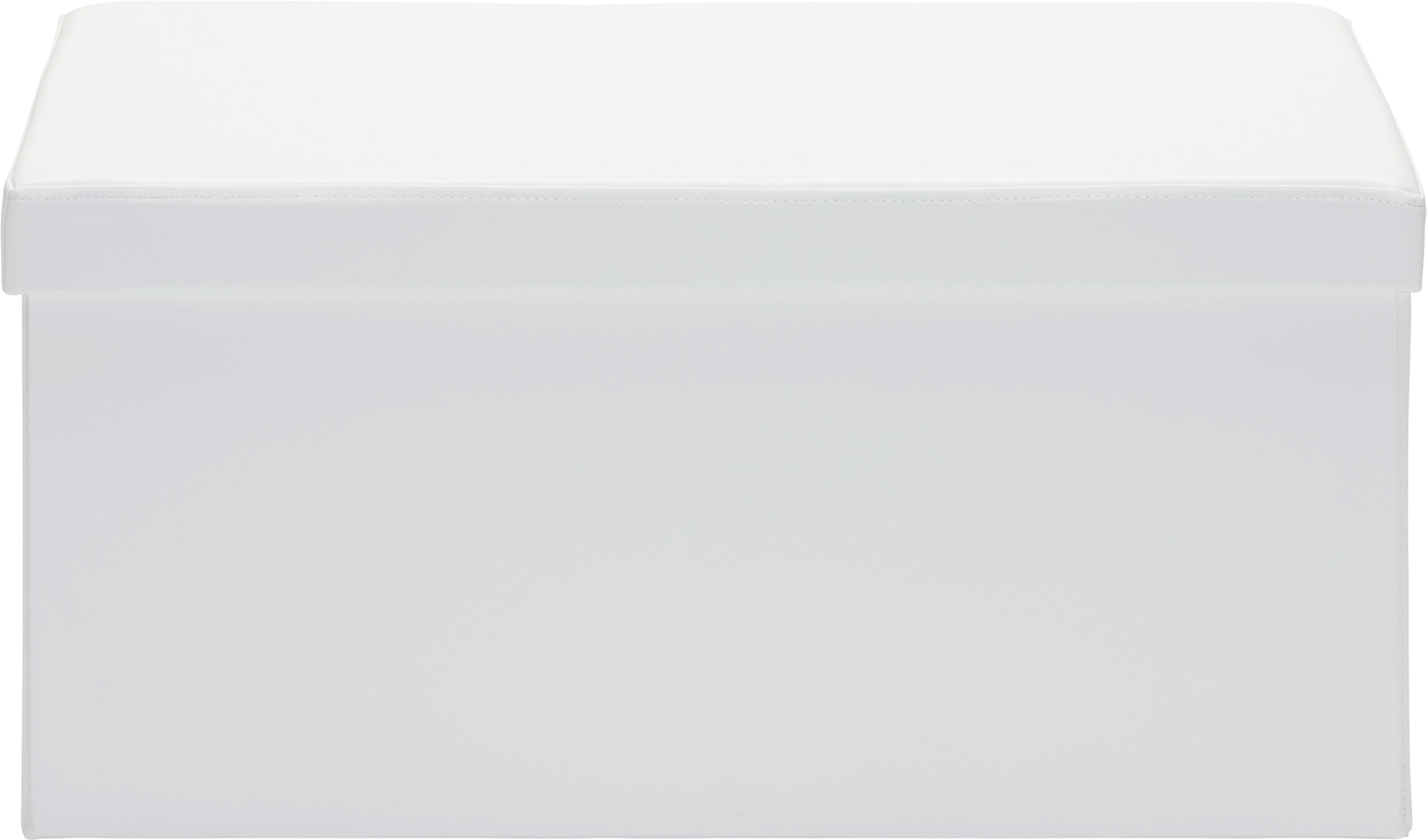 TABURET CU SPAȚIU DEPOZITARE in  - alb, Design, textil/material pe bază de lemn (76/38/38cm) - Carryhome