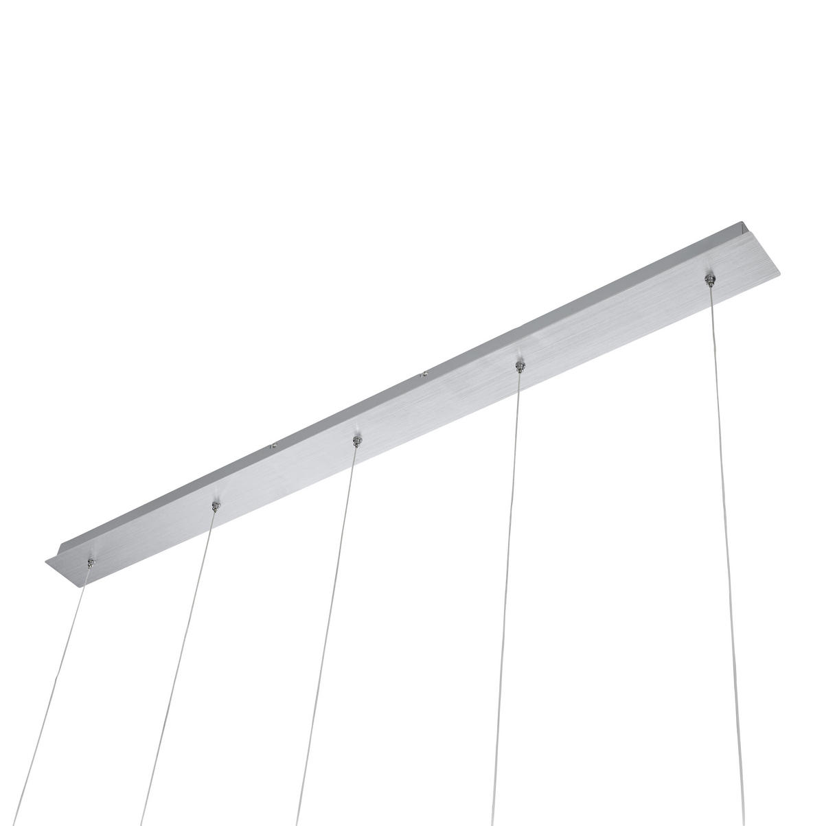 LED-HÄNGELEUCHTE 136/20/200 cm  - Alufarben/Weiß, LIFESTYLE, Kunststoff/Metall (136/20/200cm) - Fabas Luce
