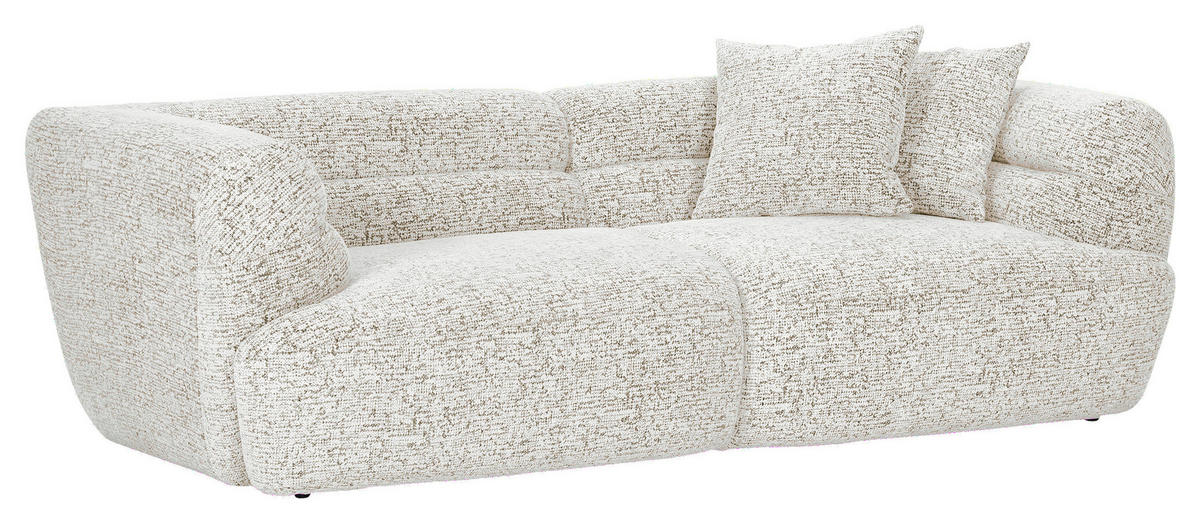BIGSOFA Chenille Creme, Beige  - Beige/Creme, KONVENTIONELL, Kunststoff/Textil (240/75/105cm) - Carryhome