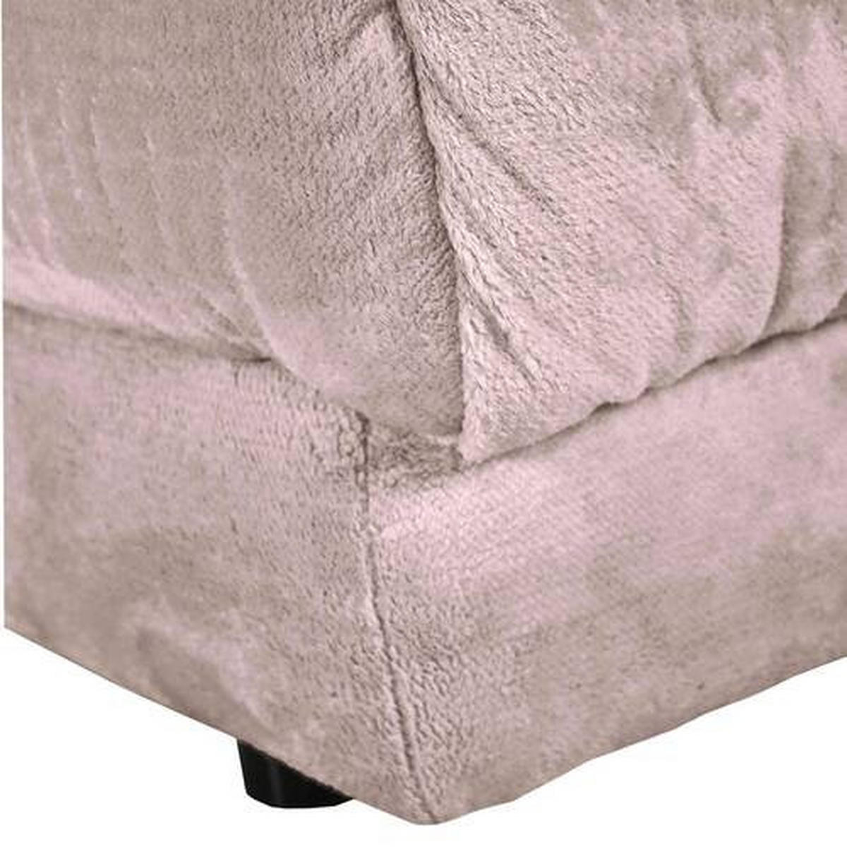 HÖRNSOFFA i plysch beige  - beige/svart, Klassisk, textil/plast (265/170cm) - MID.YOU