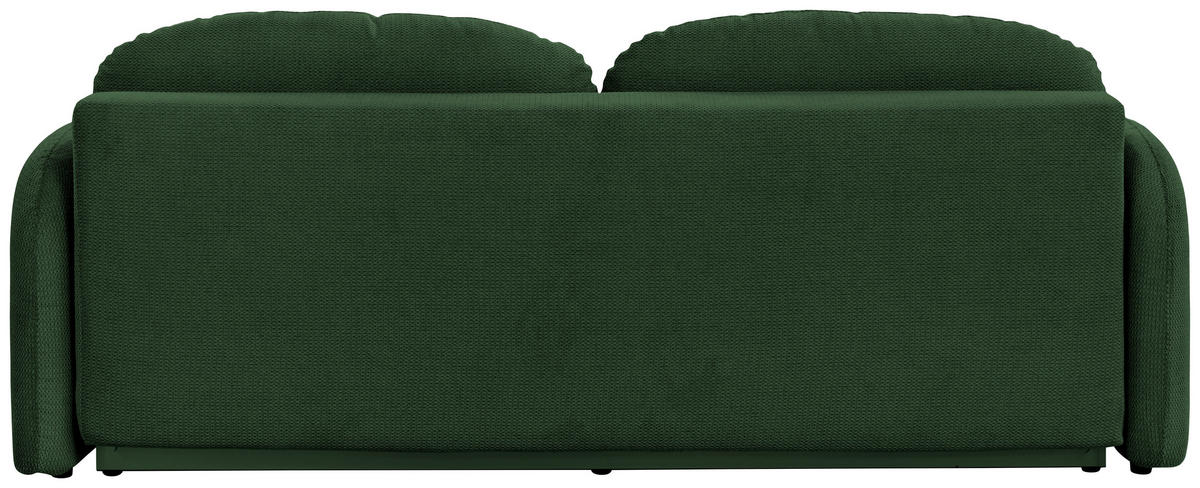 SCHLAFSOFA ROMA  mit Struktur Dunkelgrün  - Dunkelgrün/Schwarz, Design, Textil (230/90/105cm) - MID.YOU