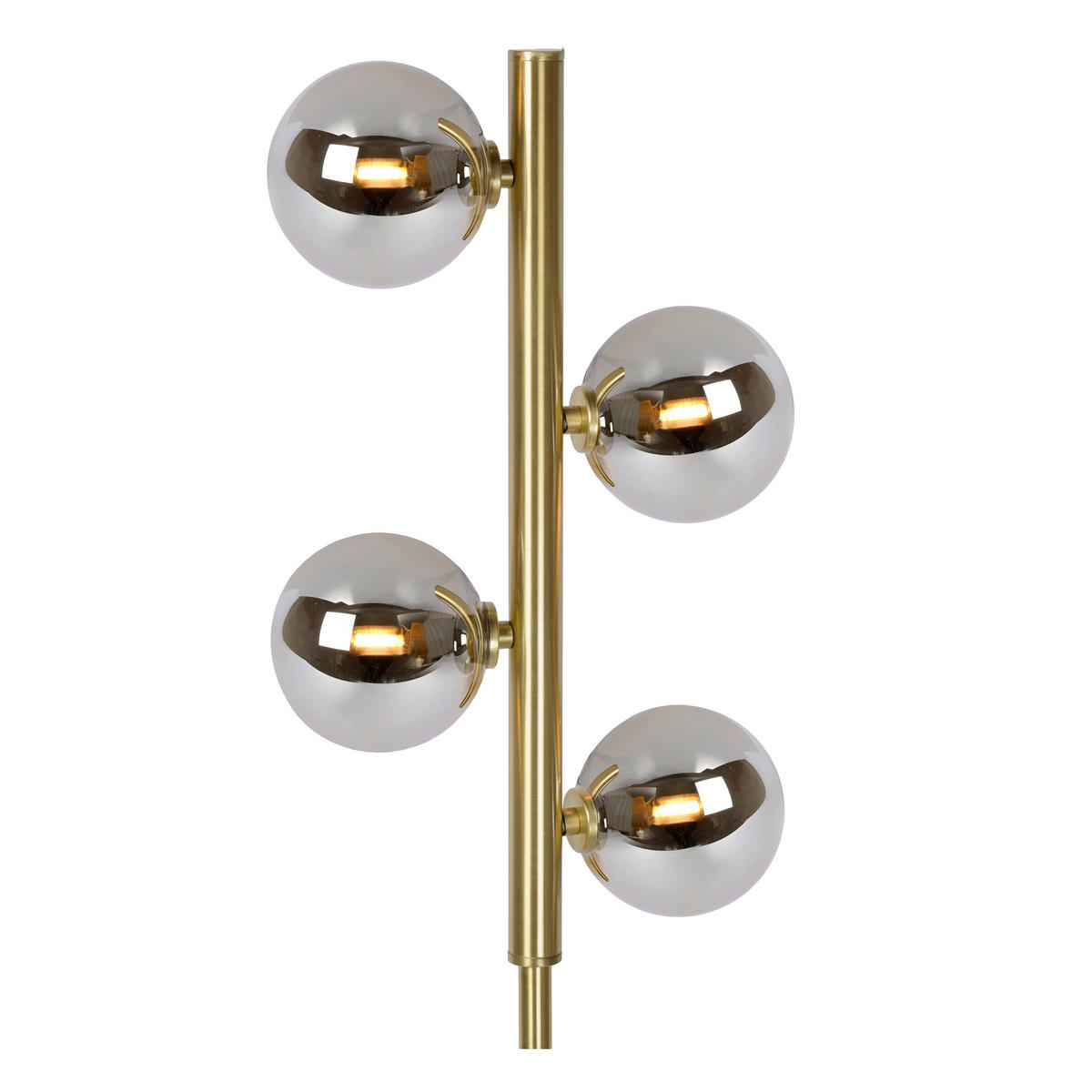 STEHLEUCHTE 26/25/154 cm    - Messingfarben/Hellgrau, Design, Glas/Metall (26/25/154cm) - Lucide