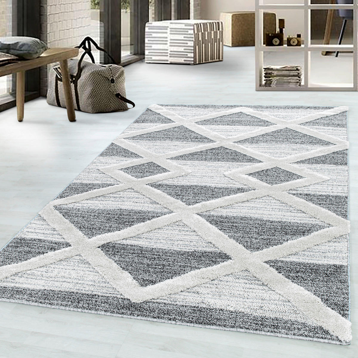 WEBTEPPICH 140/200 cm Pisa 4709 grau Grau  - Grau, KONVENTIONELL, Textil (140/200cm)