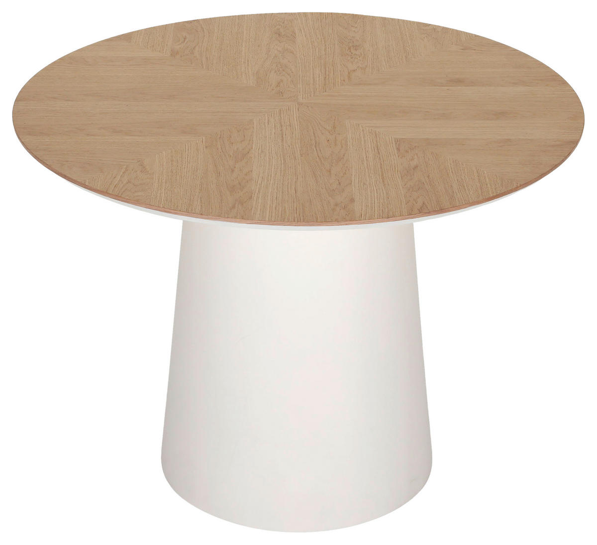 ESSTISCH 120/120/77 cm Echtholz  Holz rund Eichefarben, Beige  - Eichefarben/Beige, Design, Holz (120/120/77cm) - Milino