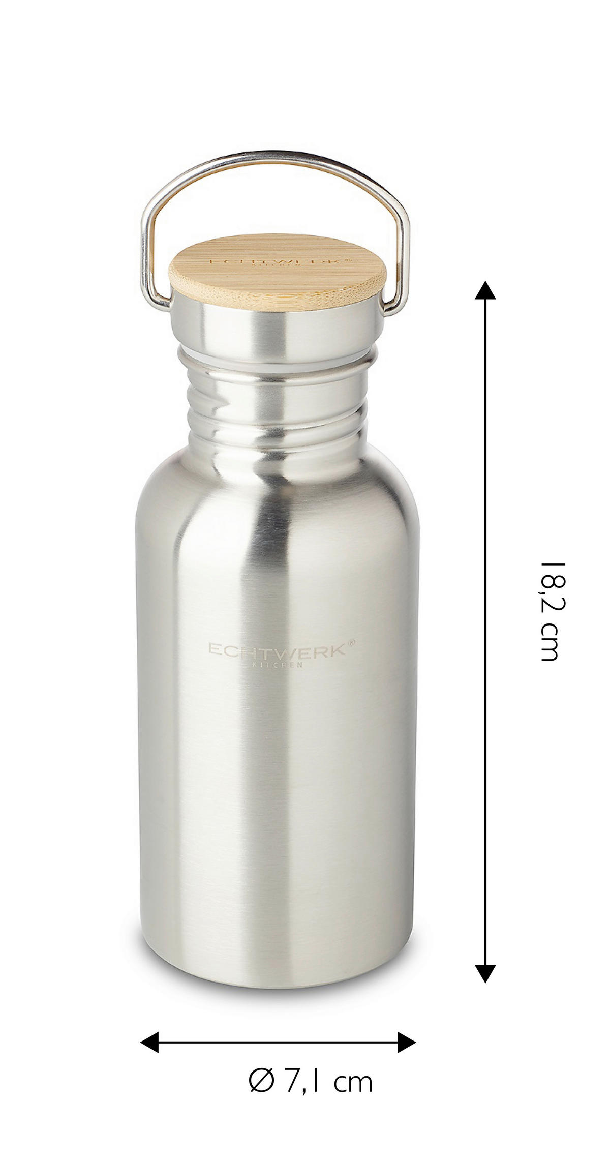 TERMOSFLASKA 0,5 l  - silver, Basics, metall (7/18cm) - Echtwerk
